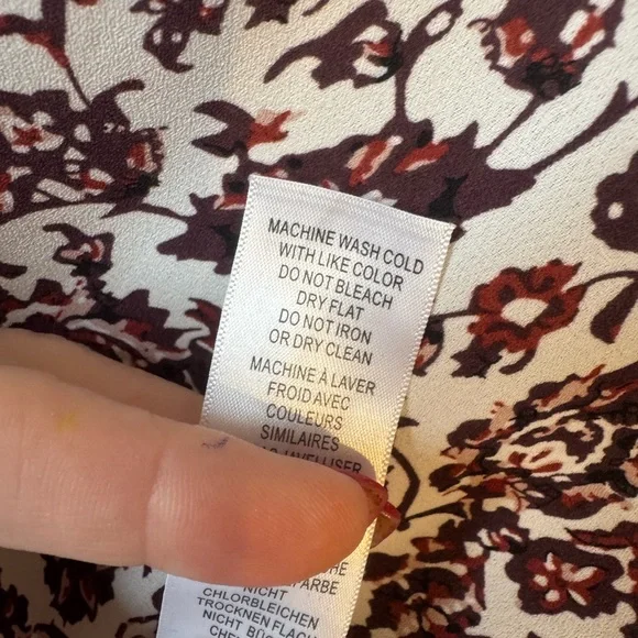 #FALL2025🍁 Adrianna Papell Pretty PRINT BLOUSE   LARGE   #2 - Picture 6 of 7
